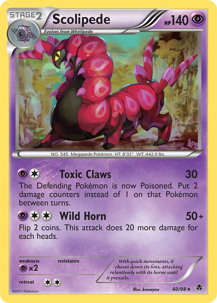 Scolipede (40/98) (Cracked Ice Holo) (Black & White: Emerging Powers) [Theme Deck Exclusive]