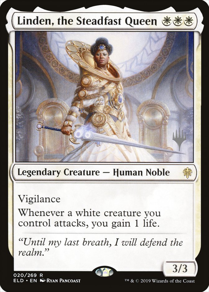 Linden, the Steadfast Queen (Promo Pack) [Throne of Eldraine Promo Pack]