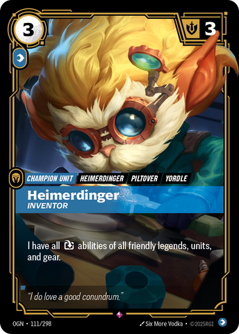 front of card Heimerdinger, Inventor [Origins] #111