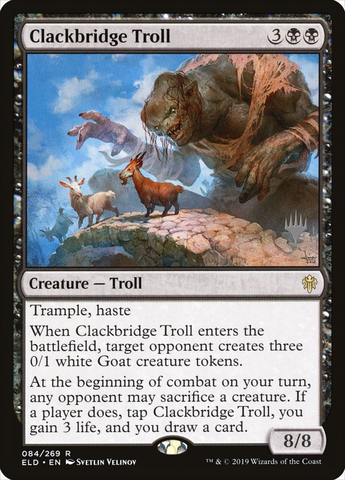Clackbridge Troll (Promo Pack) [Throne of Eldraine Promo Pack]