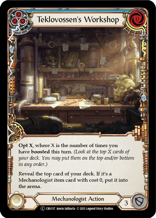 Teklovossen's Workshop (Blue) [U-CRU117] (Crucible of War Unlimited) Unlimited Normal
