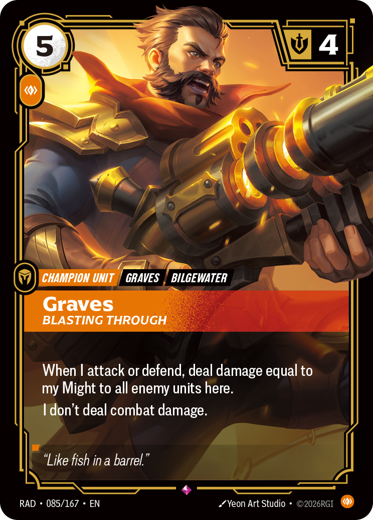 front of card Graves, Blasting Through [Radiance] 085/167