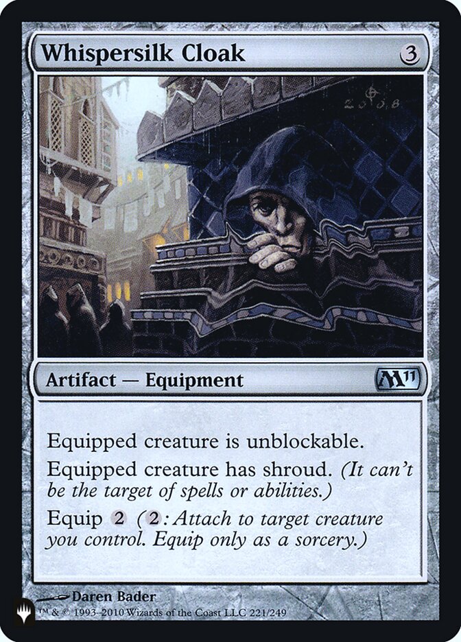 Whispersilk Cloak (M11) [Secret Lair: Heads I Win, Tails You Lose]