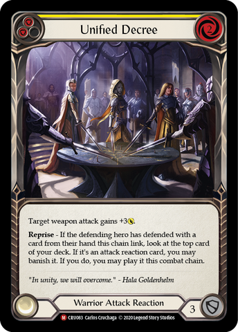Unified Decree [CRU083] (Crucible of War) 1st Edition Rainbow Foil