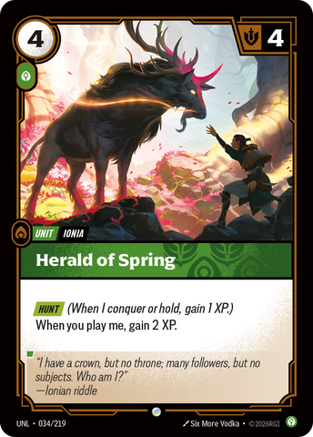 front of card Herald of Spring [Unleashed] 034/219