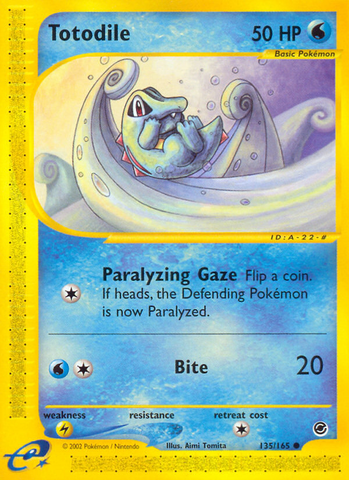 Totodile (135/165) [Expedition: E-Card Base Set]