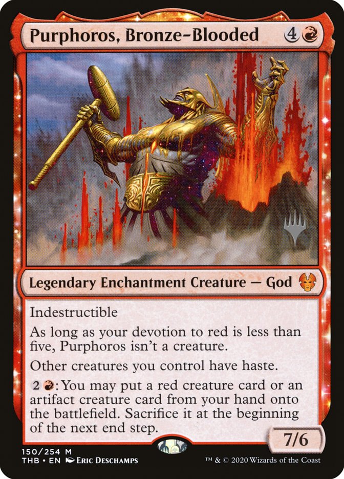 Purphoros, Bronze-Blooded (Promo Pack) [Theros Beyond Death Promo Pack]