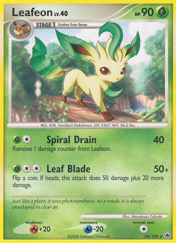 Leafeon (24/100) (Diamond & Pearl: Majestic Dawn) [Theme Deck Exclusive]