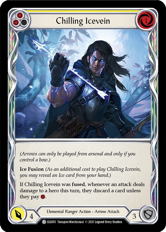 Chilling Icevein (Yellow) [ELE051] (Tales of Aria) 1st Edition Normal
