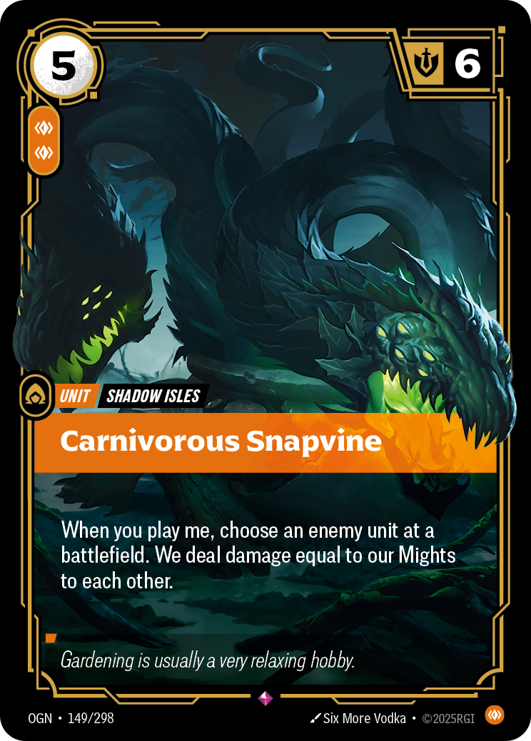 front of card Carnivorous Snapvine [Origins]