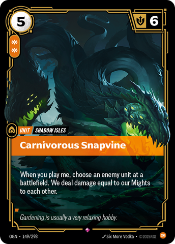 front of card Carnivorous Snapvine [Origins] #149