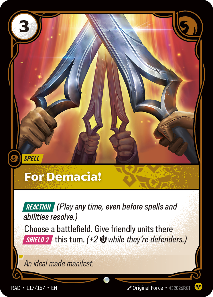 front of card For Demacia! [Radiance] 117/167