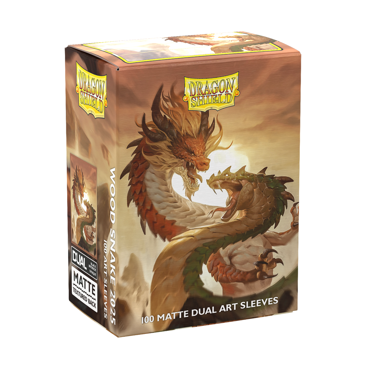 Dragon Shield: Standard Size 100ct Art Sleeves - Wood Snake 2025 (Dual Matte)