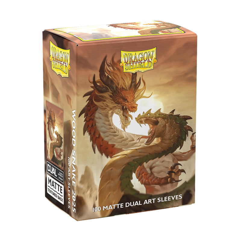 Dragon Shield: Standard Size 100ct Art Sleeves - Wood Snake 2025 (Dual Matte)