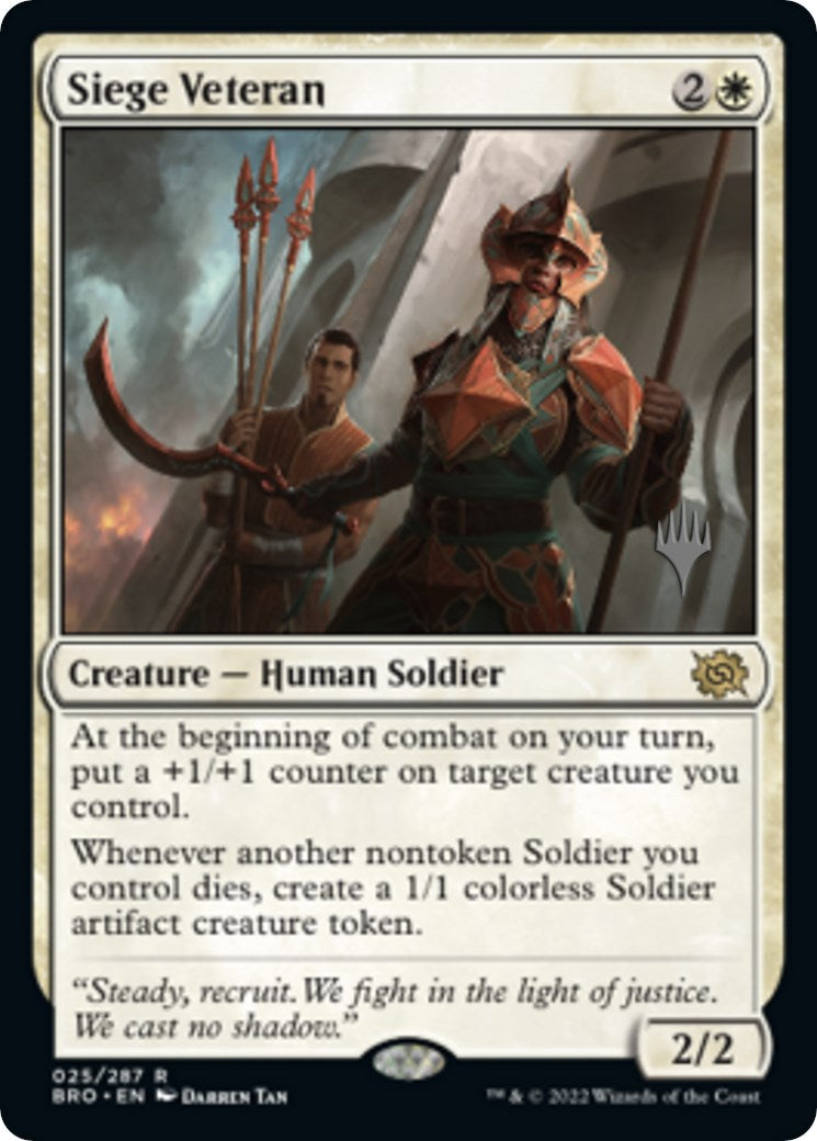 Siege Veteran (Promo Pack) [The Brothers' War Promo Pack]