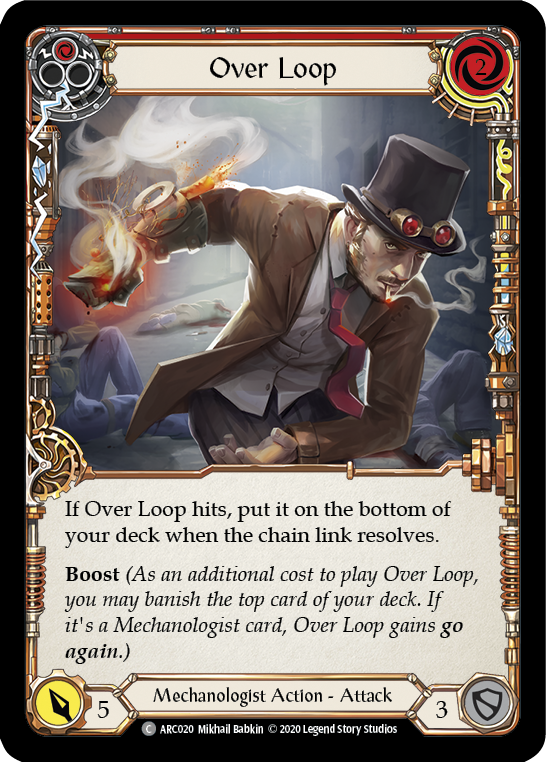 Over Loop (Red) [U-ARC020] (Arcane Rising Unlimited) Unlimited Rainbow Foil