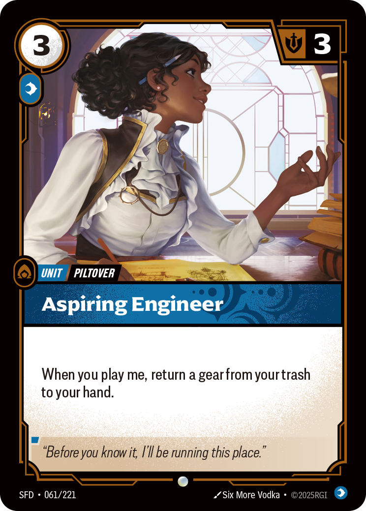 front of card Aspiring Engineer [Spiritforged] 061/221