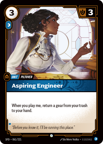 front of card Aspiring Engineer [Spiritforged] 061/221