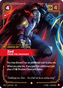 front of card Zed, From the Shadows (Overnumbered) [Vendetta] 169/166