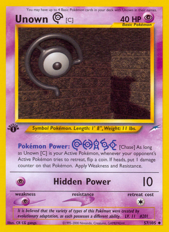 Unown (C) (57/105) [Neo Destiny 1st Edition]