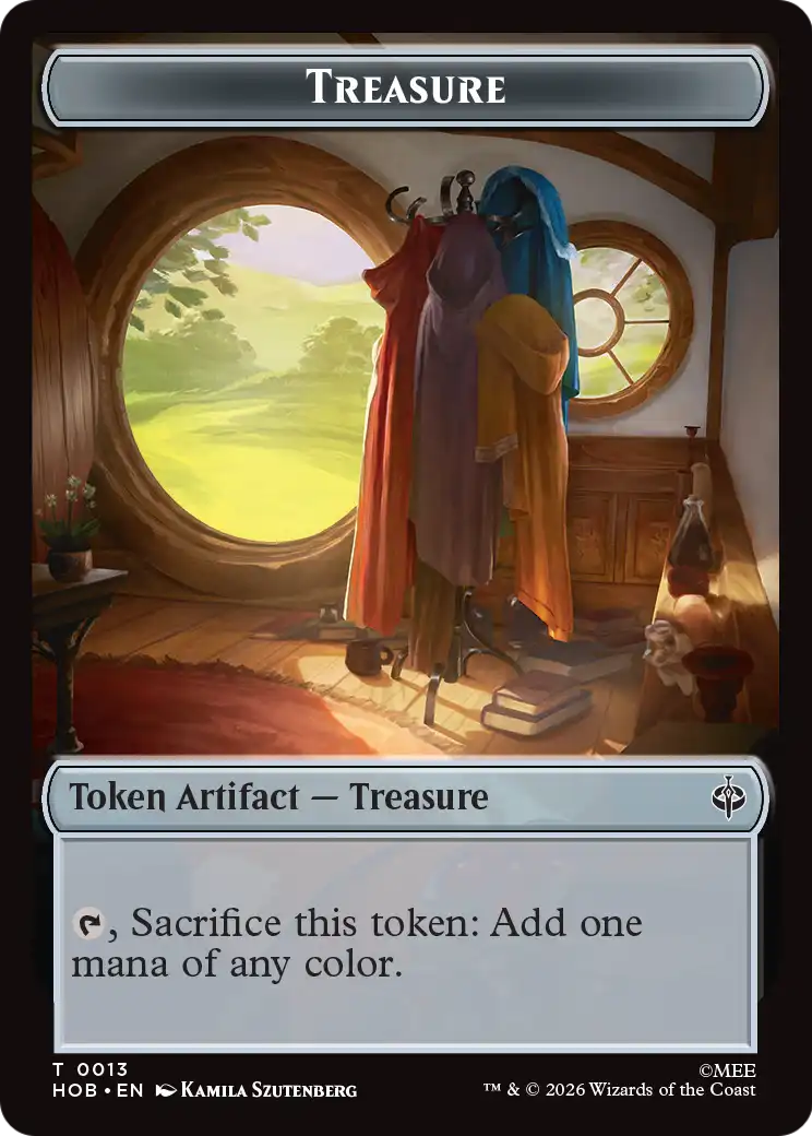 Elf // Treasure (0013) Double-Sided Token [The Hobbit Tokens]