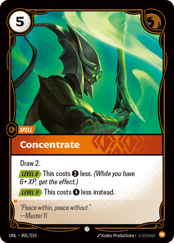 front of card Concentrate [Unleashed] 091/219