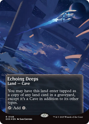 Echoing Deeps (0148) (Borderless) (Galaxy Foil) [Edge of Eternities: Stellar Sights]