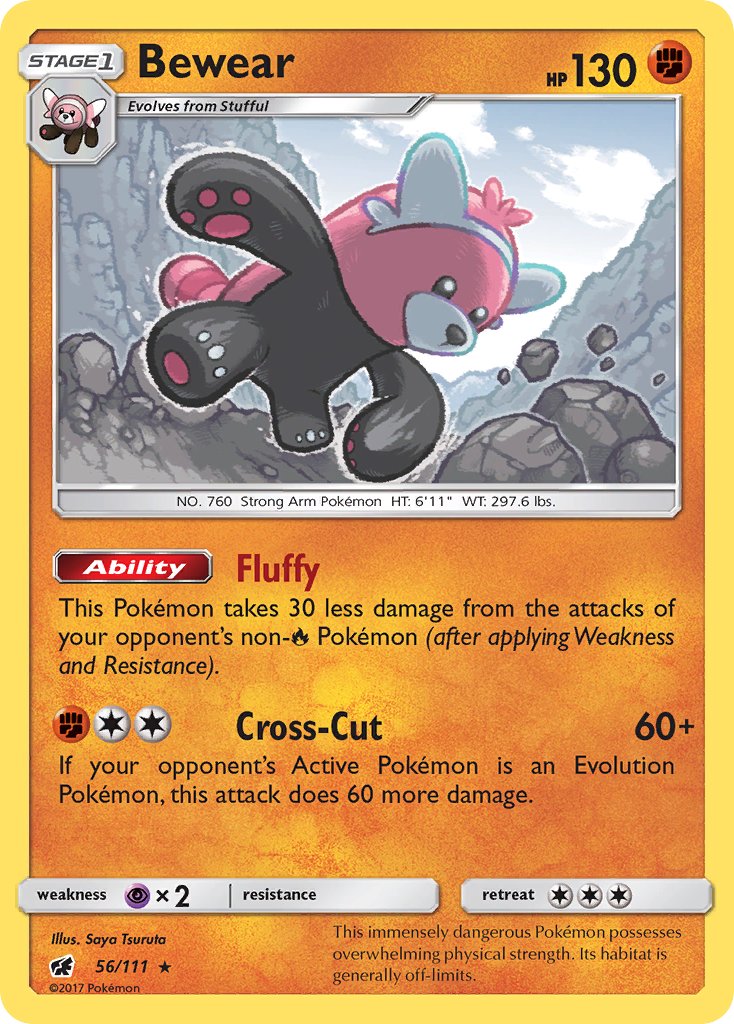 Bewear (56/111) (Prerelease Kit Exclusive) (Sun & Moon: Crimson Invasion) [Theme Deck Exclusive]