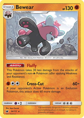 Bewear (56/111) (Prerelease Kit Exclusive) (Sun & Moon: Crimson Invasion) [Theme Deck Exclusive]