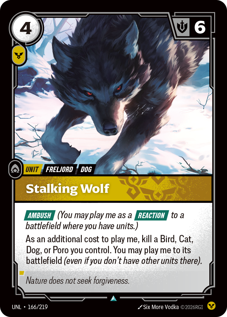 front of card Stalking Wolf [Unleashed] 166/219