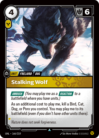 front of card Stalking Wolf [Unleashed] 166/219