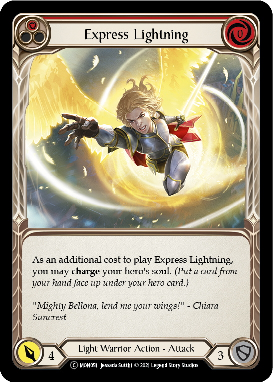 Express Lightning (Red) [U-MON051-RF] (Monarch Unlimited) Unlimited Rainbow Foil