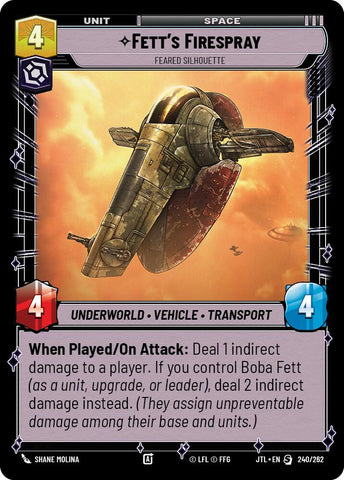 Fett's Firespray - Feared Silhouette (240/257) [Jump to Lightspeed]