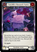 Sutcliffe's Research Notes (Blue) [CRU156] (Crucible of War) 1st Edition Rainbow Foil