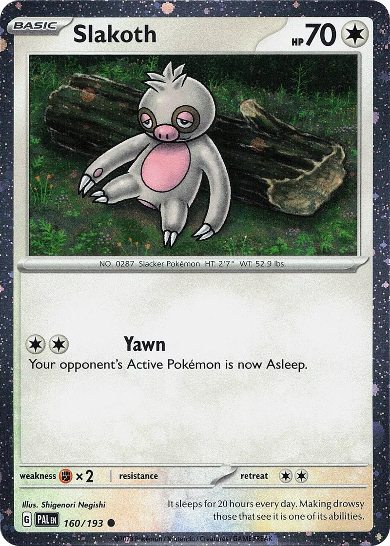 Slakoth (160/193) (Cosmos Holo) (Scarlet & Violet: Paldea Evolved) [Theme Deck Exclusive]