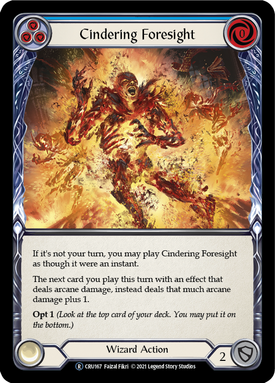 Cindering Foresight (Blue) [U-CRU167] (Crucible of War Unlimited) Unlimited Normal