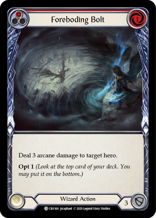 Foreboding Bolt (Red) [CRU168] (Crucible of War) 1st Edition Normal