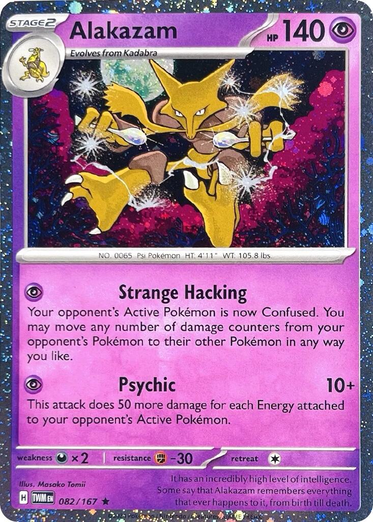 Alakazam (082/167) (Cosmos Holo) (Scarlet & Violet: Twilight Masquerade) [Theme Deck Exclusive]