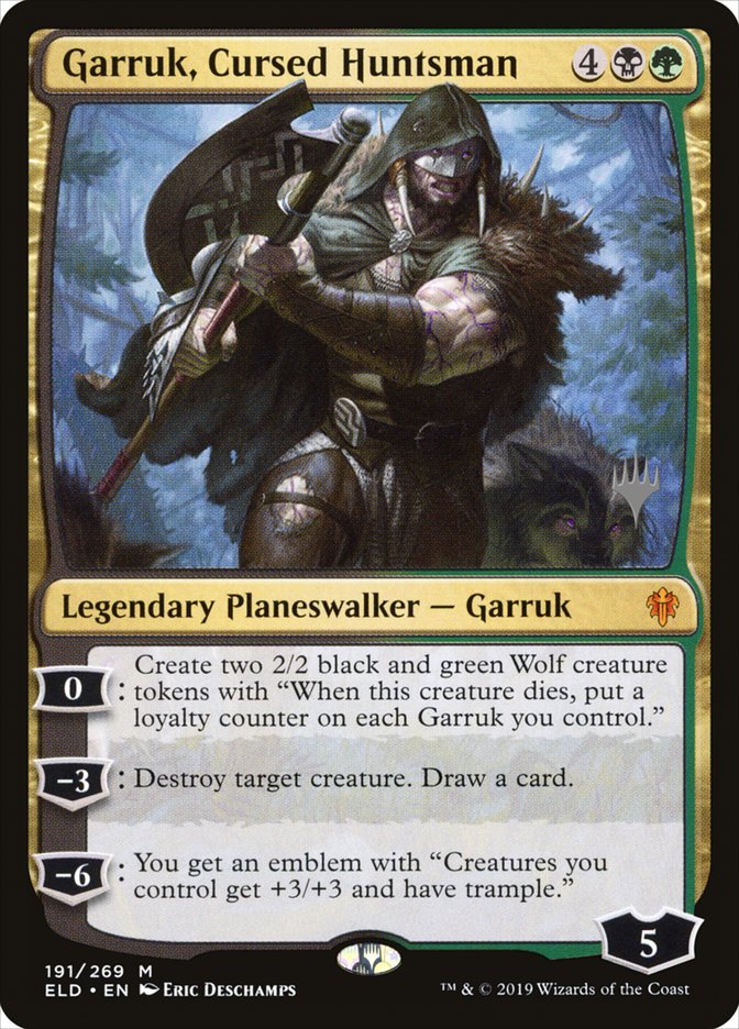Garruk, Cursed Huntsman (Promo Pack) [Throne of Eldraine Promo Pack]