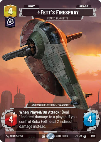 Fett's Firespray - Feared Silhouette (Prestige) (1046) [Jump to Lightspeed]