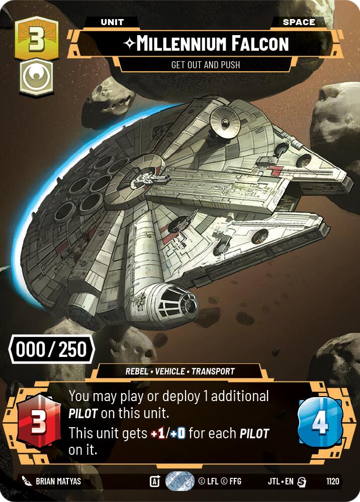 Millennium Falcon - Get Out And Push (Serialized) (1120) [Jump to Lightspeed]