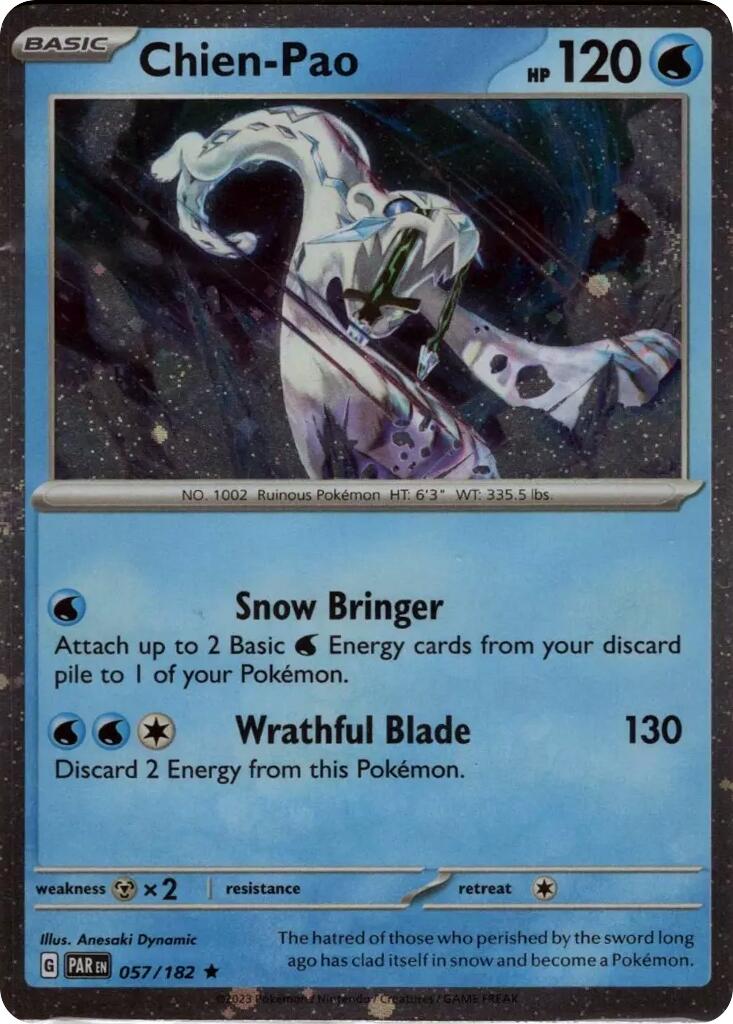 Chien-Pao (057/182) (Cosmos Holo) (Scarlet & Violet: Paradox Rift) [Theme Deck Exclusive]