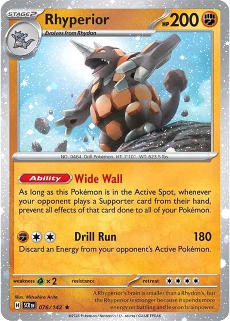 Rhyperior (076/142) (Cosmos Holo) (Scarlet & Violet: Stellar Crown) [Theme Deck Exclusive]