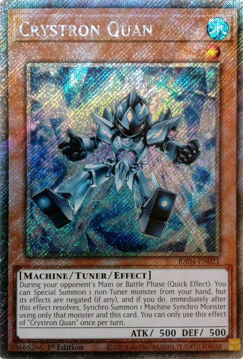Crystron Quan [RA04-EN021] Platinum Secret Rare