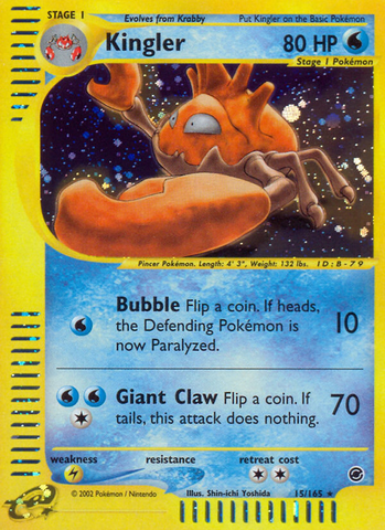 Kingler (15/165) [Expedition: E-Card Base Set]