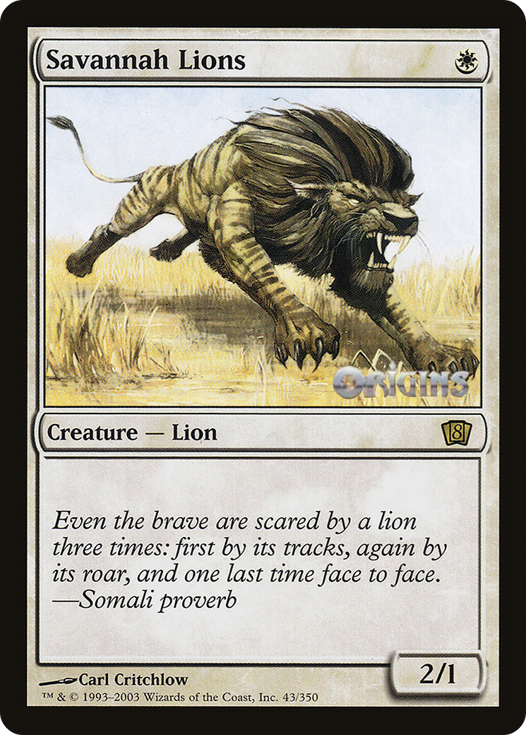 (Oversized) Savannah Lions (Origins 2003) [Oversize Cards]