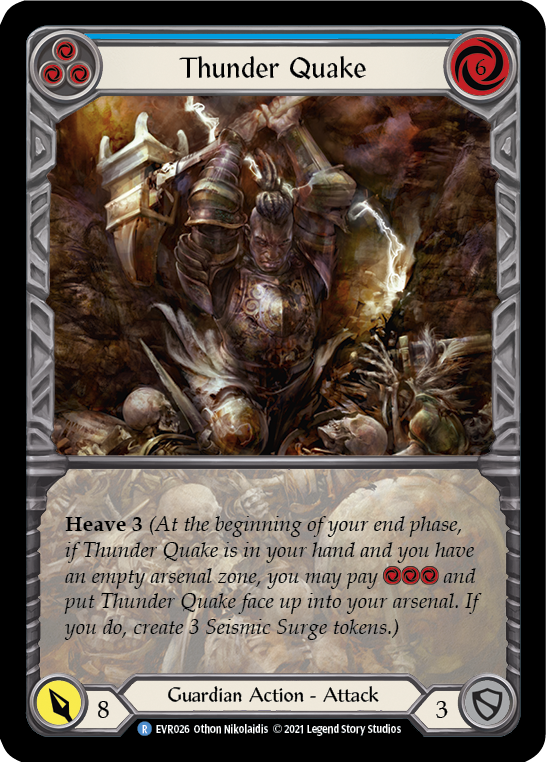 Thunder Quake (Blue) [EVR026] (Everfest) 1st Edition Extended Art Rainbow Foil