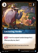 front of card Lecturing Yordle [Origins]