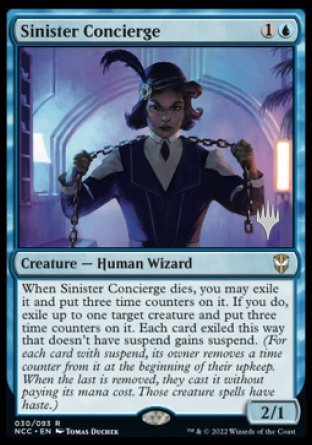 Sinister Concierge (Promo Pack) [Streets of New Capenna Commander Promo Pack]
