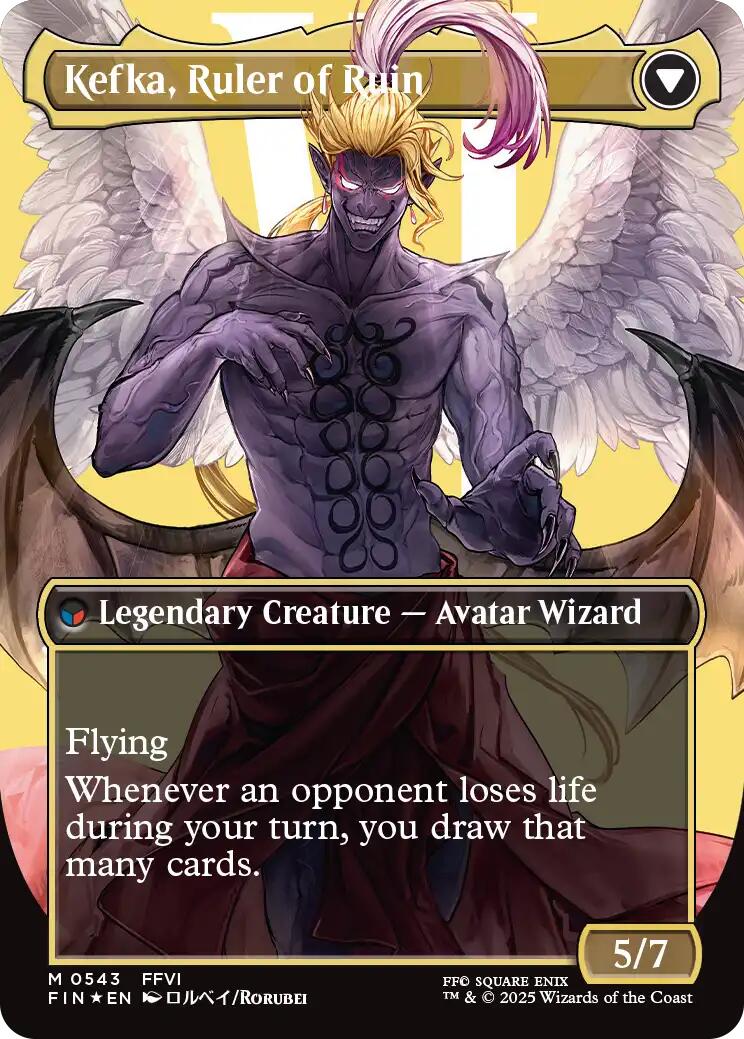 Kefka, Court Mage // Kefka, Ruler of Ruin (Borderless) (Surge Foil) [FINAL FANTASY]